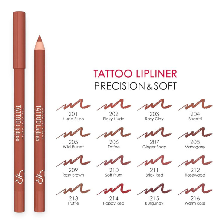 مداد لب تاتو گلدن رز Tattoo Lipliner شماره 213