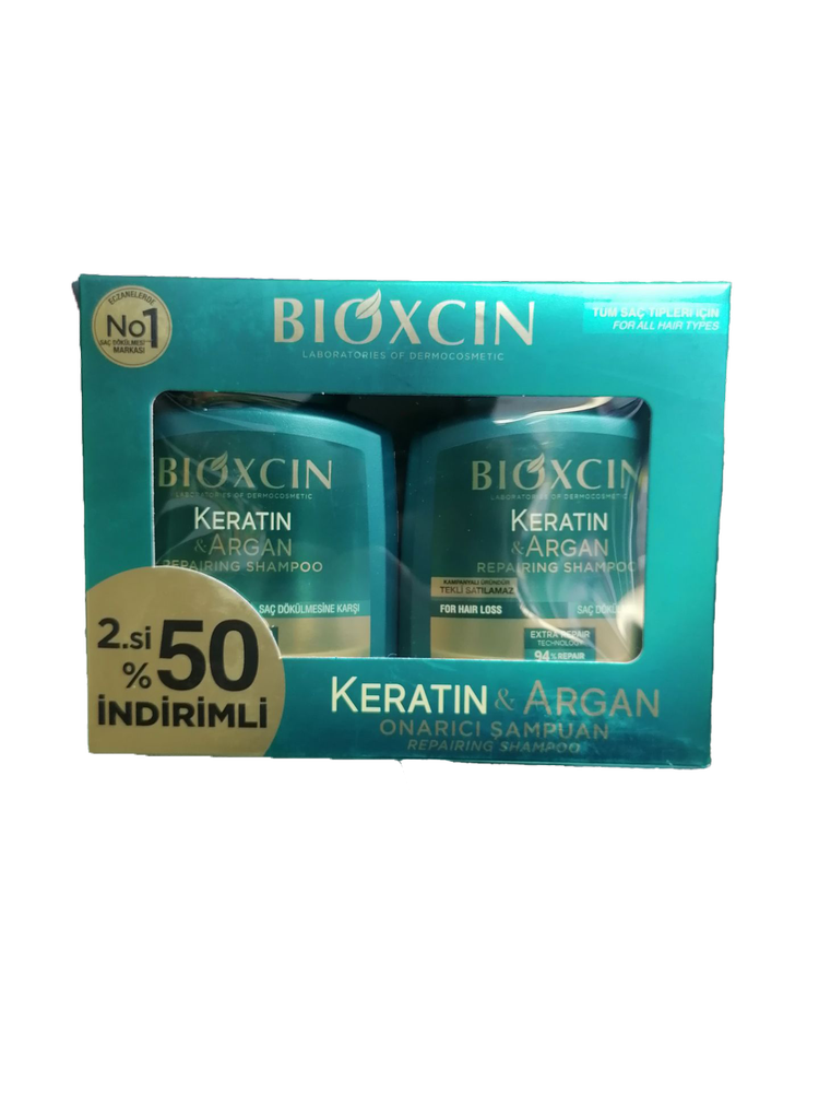 ! پک دو عددی شامپو بیوکسین سبز کراتین و آرگان   Keratin & Argan Repair