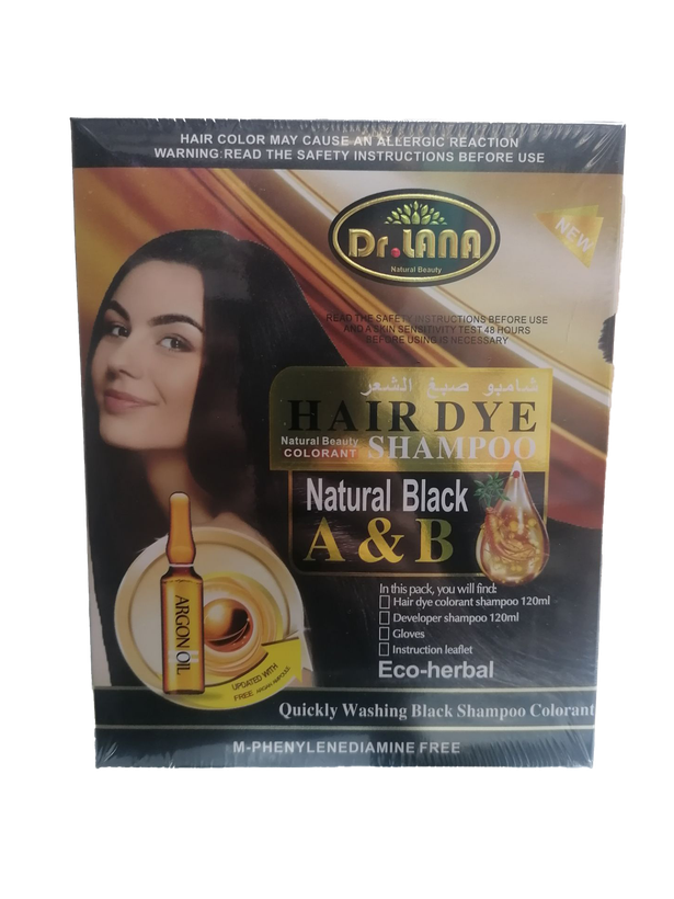 شامپو رنگ دکتر لانا حاوی جینسینگ (مشکی) Dr. LANA