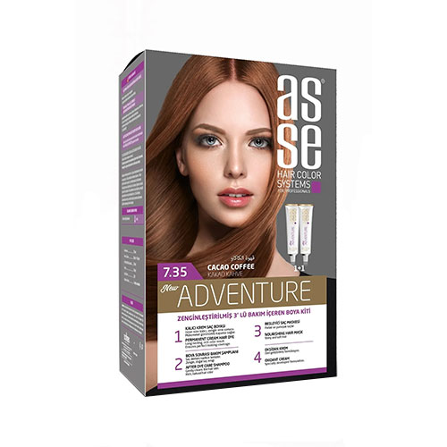 رنگ مو بدون آمونیاک آسه asse adventure حجم 50+50 شماره 7.35
