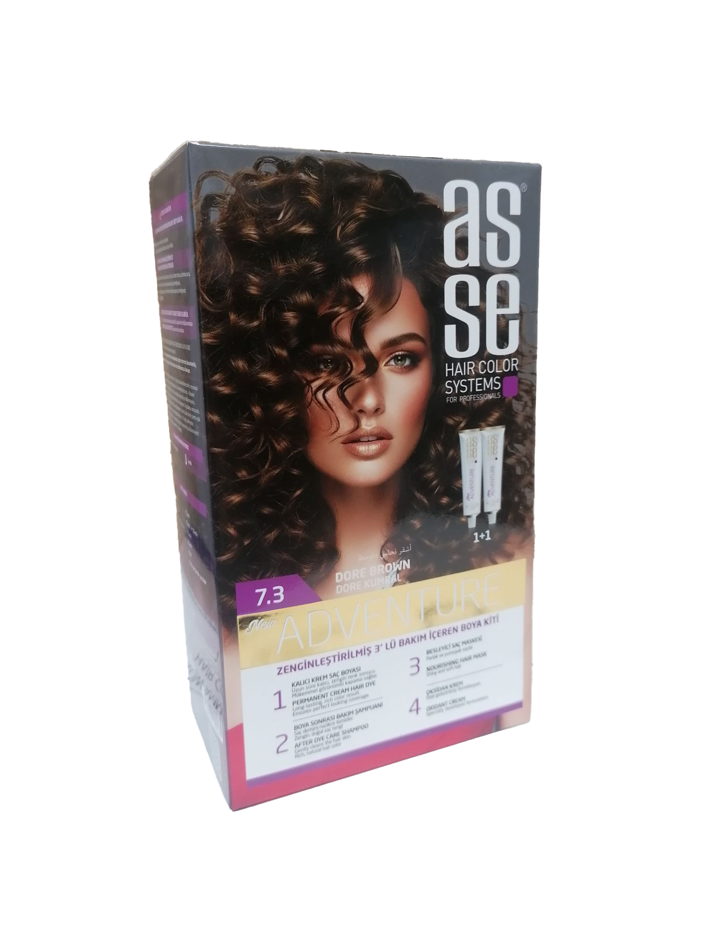 رنگ مو بدون آمونیاک آسه asse adventure حجم 50+50 شماره 7.3