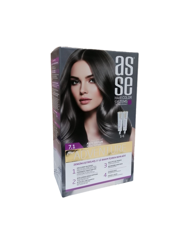 رنگ مو بدون آمونیاک آسه asse adventure حجم 50+50 شماره 7.1